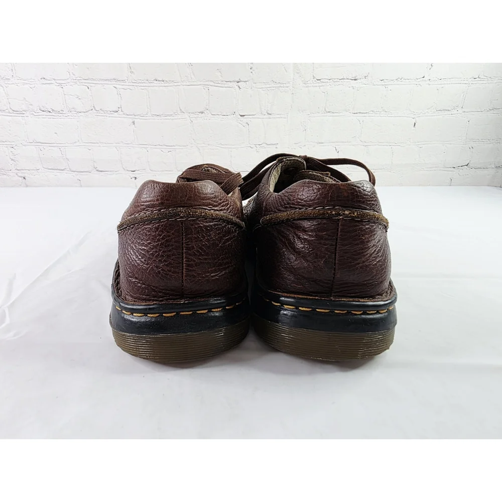 DR. MARTENSBrown Pebbled Leather Lace Up Oxford Work Shoes 11200 Men's Size 10